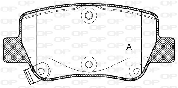 OPEN PARTS Комплект тормозных колодок, дисковый тормоз BPA1403.02